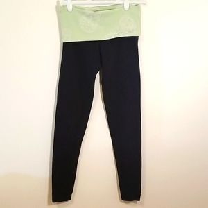 VS Pink Cotton Yoga Foldover Leggings